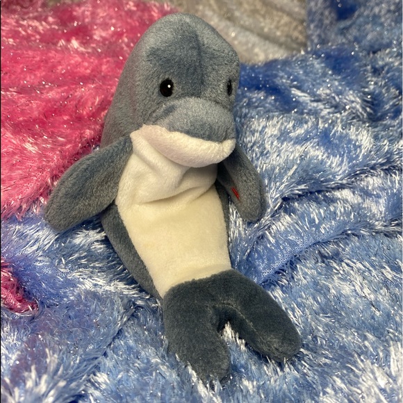 🎁4/$25🎁Waves Beanie Baby Dolphin - Picture 8 of 12